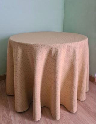 Mesa camilla grande beige y transparente