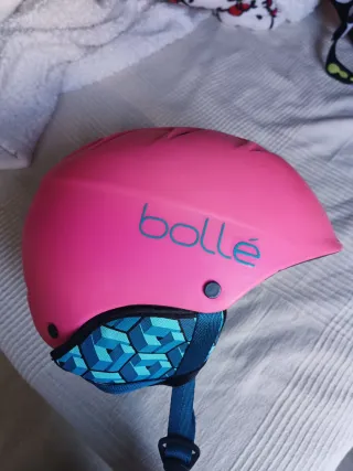 Casco de nieve rosa Bollé para niña
