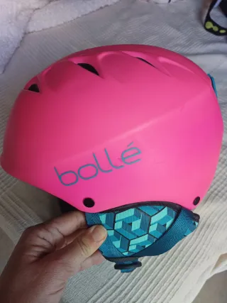 Casco de nieve rosa Bollé para niña