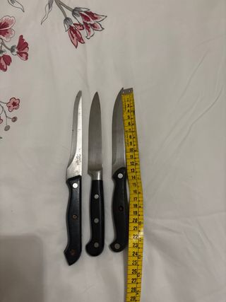 Tris coltelli da bistecca vintage