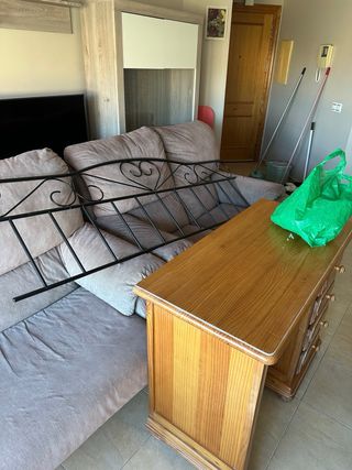 Dos sofás de 2 plazas en tela rosaceo 100€ cada un