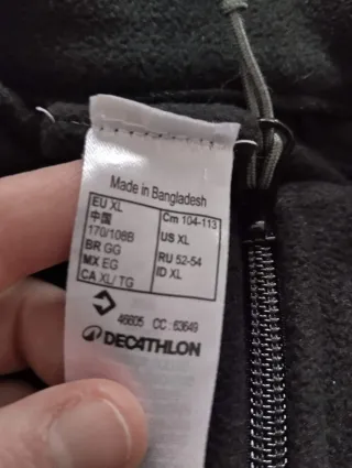 Gilet Quechua Pile Taglia XL