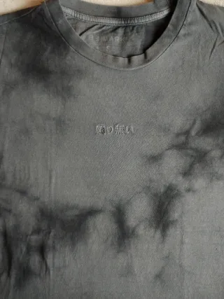 Camiseta manga corta tie-dye Negra/Gris Primark