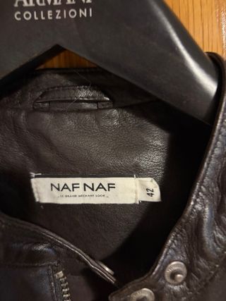 Cazadora Naf Naf de piel marrón