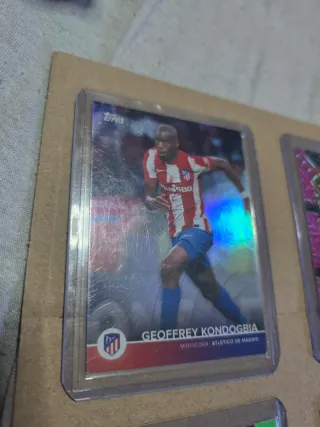 Lote 6 cromos numerados fútbol Atlético de Madrid