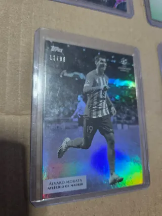 Lote 6 cromos numerados fútbol Atlético de Madrid