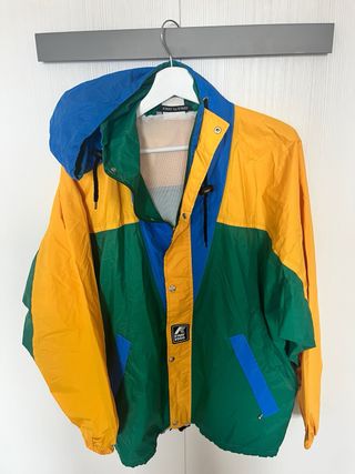 Chaqueta K-Way Vintage Bloques Color 80s/90s