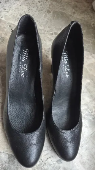 Zapatos Mia Loe Piel Natural Tacón Poco Uso