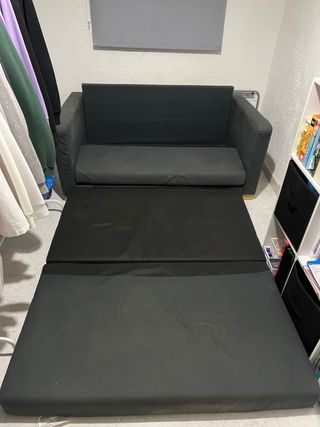 Sofá Cama Plegable Gris Azulado