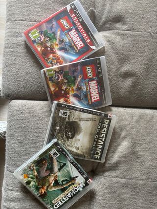 Lote 4 Juegos PS3: LEGO Marvel, Uncharted, Resista