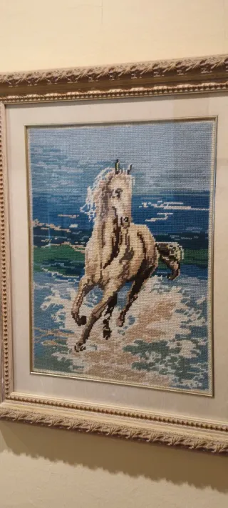 Cuadro Petit Point Caballo
