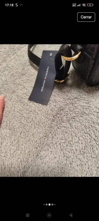 Bolso Tommy Hilfiger marrón y beige