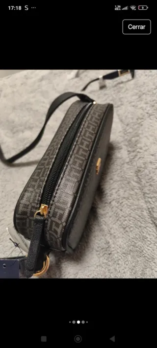 Bolso Tommy Hilfiger marrón y beige