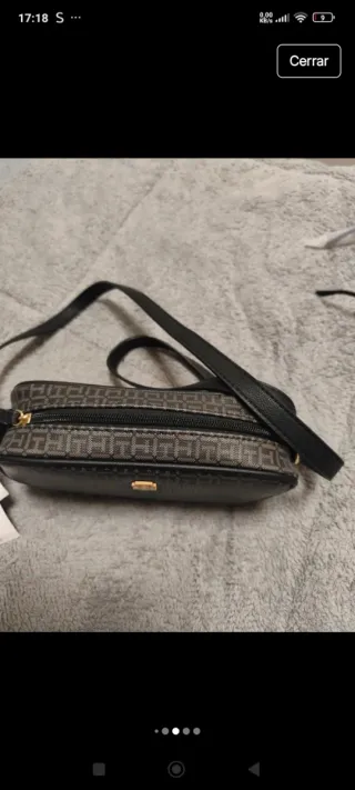 Bolso Tommy Hilfiger marrón y beige