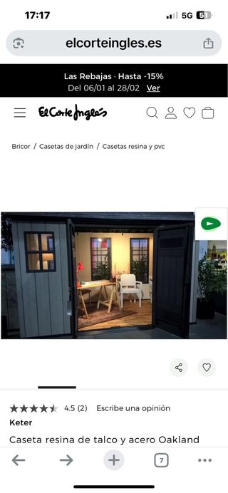 Caseta exterior Keter roja