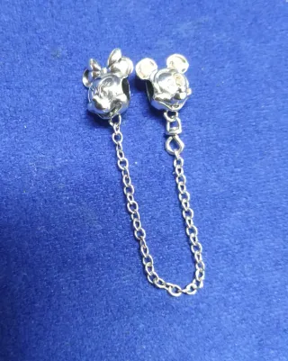 Cadena seguridad Minnie Mickey pulsera Pandora pla