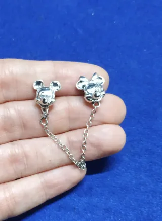 Cadena seguridad Minnie Mickey pulsera Pandora pla