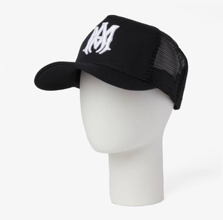 Gorra Amiri Negra con Logo Blanco