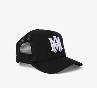 Gorra Amiri Negra con Logo Blanco