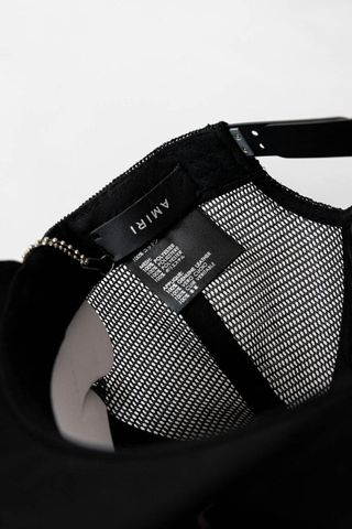 Gorra Amiri Negra con Logo Blanco