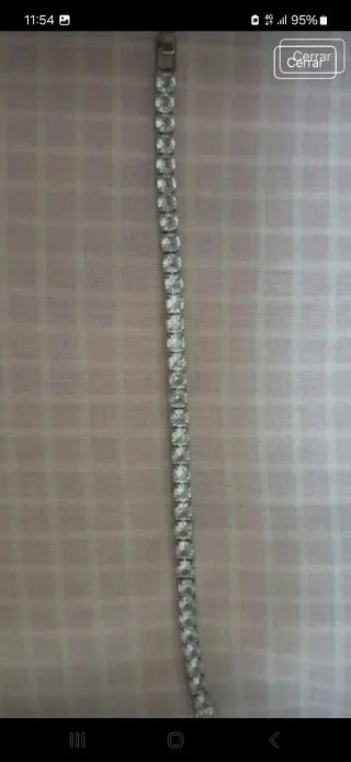 Pulsera plata ley circonitas