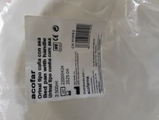 Orinal cuña para convalecientes