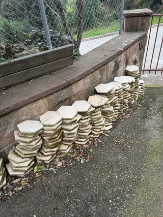 Baldosa hidráulica hexagonal años 50/60.