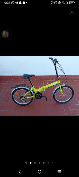 Bicicleta Plegable F-Park Amarilla y bici niña
