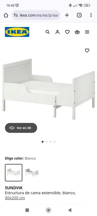 Cama infantil extensible IKEA