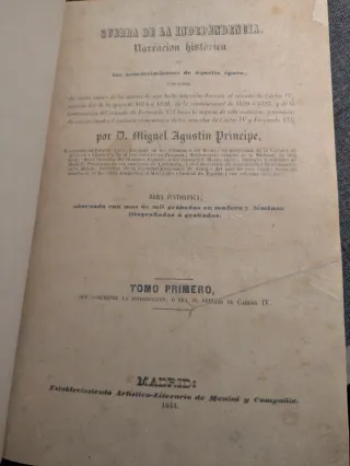 Libro de 1844 Guerra de la independencia