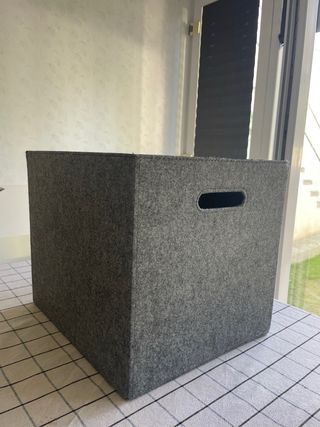Caja de fieltro Ikea BLADDRA gris