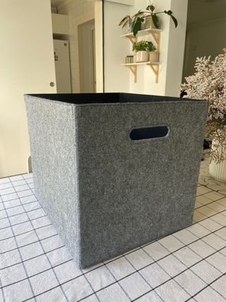 Caja de fieltro Ikea BLADDRA gris