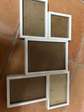 Marco de fotos madera blanco