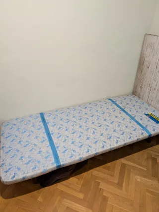 Cama 180x80 con Colchón y Base Tapizada