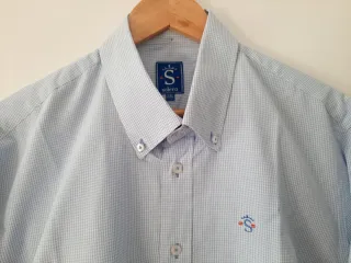 Camisa Solera Azul de cuadritos Talla XL