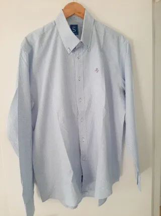 Camisa Solera Azul de cuadritos Talla XL