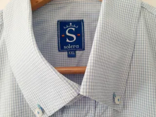 Camisa Solera Azul de cuadritos Talla XL