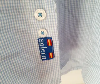 Camisa Solera Azul de cuadritos Talla XL