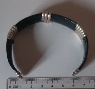 Pulsera Cuero y Plata