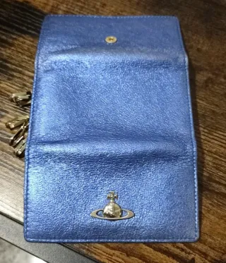 Portachiavi Vivienne Westwood Blu Metallizzato