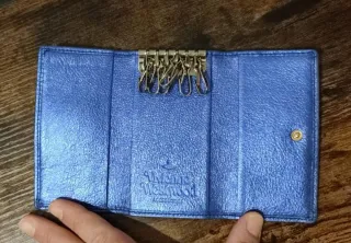 Portachiavi Vivienne Westwood Blu Metallizzato