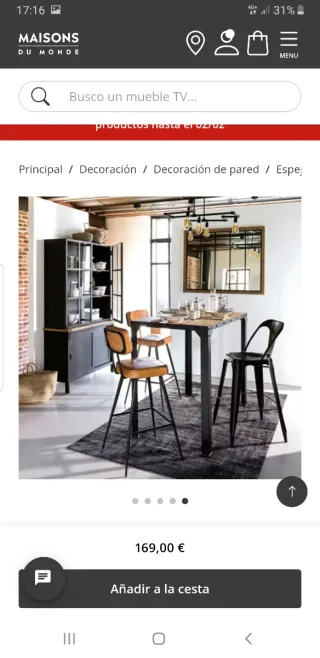 Espejo RALPH Maison du Monde 120x95 cm