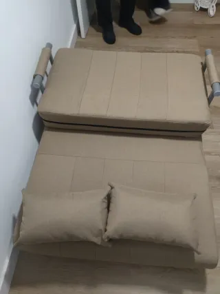 Sofá Cama Plegable Beige