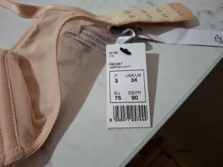 Reggiseno beige con dettagli oro