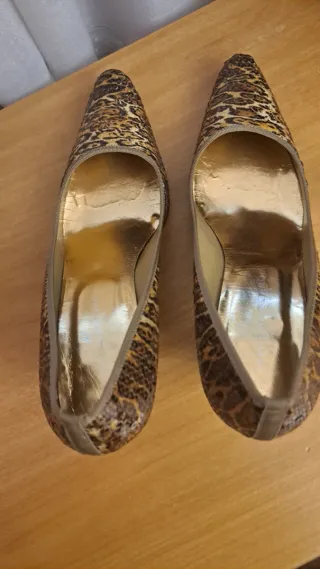 Zapatos de Salón Mujer Animal Print Dorados