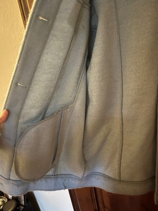 Zara Cappotto Tessuto Azzurro Taglia M