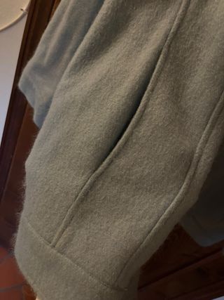 Zara Cappotto Tessuto Azzurro Taglia M