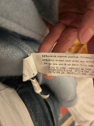 Zara Cappotto Tessuto Azzurro Taglia M