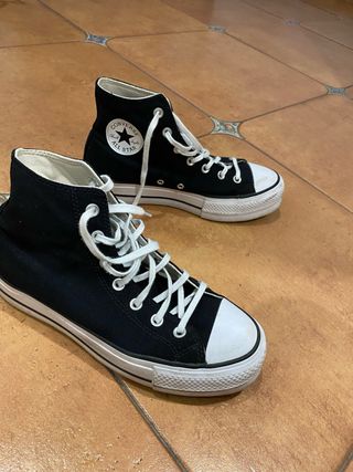 Botas Converse All Star Negras con plataforma
