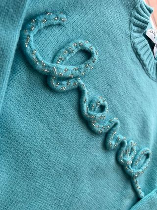 Jersey Chanel Azul Turquesa con Logo nuevo